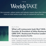the weekly take website with a green background.