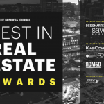 a black and white photo with the words best in real estate awards.