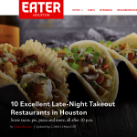 a website page for a restaurant called eater.