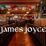 the interior of a restaurant with the name james joyce.