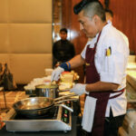 Chef catering an event