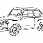 Retro Fiat illustration