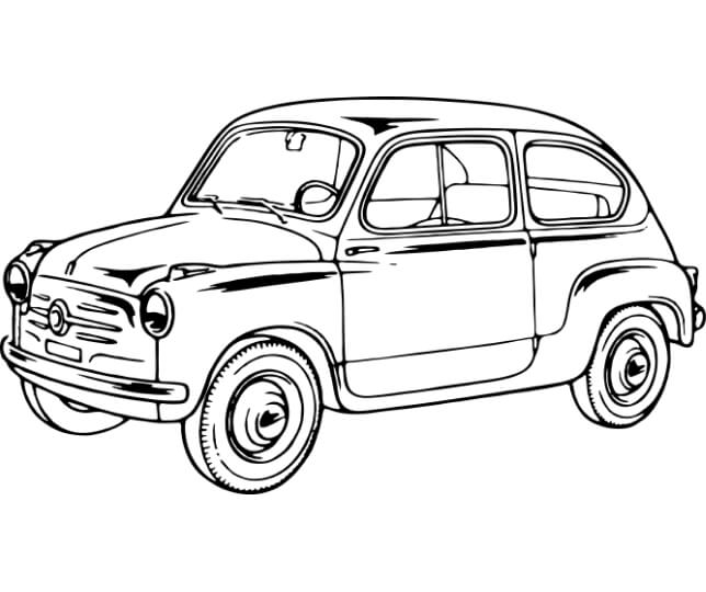 Retro Fiat illustration