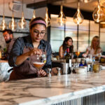 Bartender preparing a drink