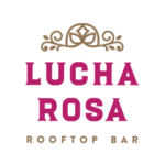 the logo for lucia rosa rooftop bar.