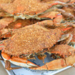 Steamed crabs with seasoning