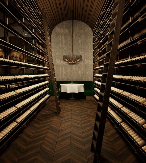a room filled with lots of bottles of wine.